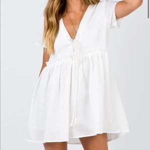 Princess Polly Maritimo Mini Dress WHITE